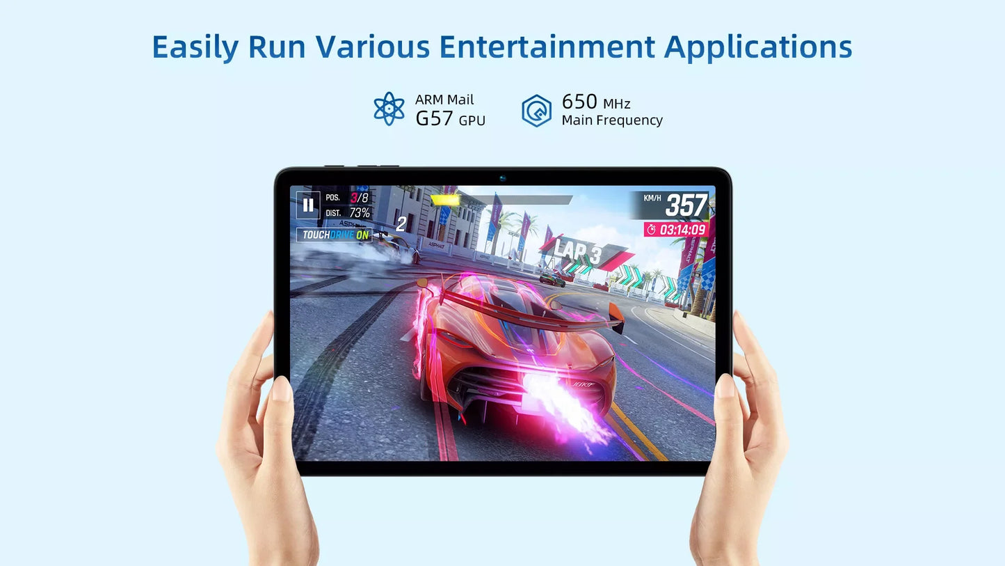 BMAX I10 Plus Android 15 10.1" HD Screen 4GB+8GB Expansion 128GB Storage UNISOC T606 ARM Mail G57  Dual Band Wi-Fi Tablet.