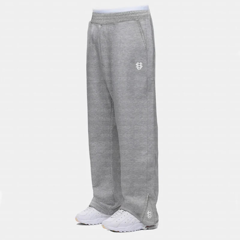 Men Sweatpants Y2k Vintage Loose Straight Pant Straight Pants Leg Zipper Embroidery Hip Hop Harajuku Casual Street Dance Trouser.