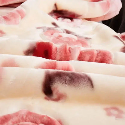 Double Layer Plush Blanket Winter Warm Comfortable Quilt Household Multiple Sizes Soft Comfortable Sheet 4 Season.