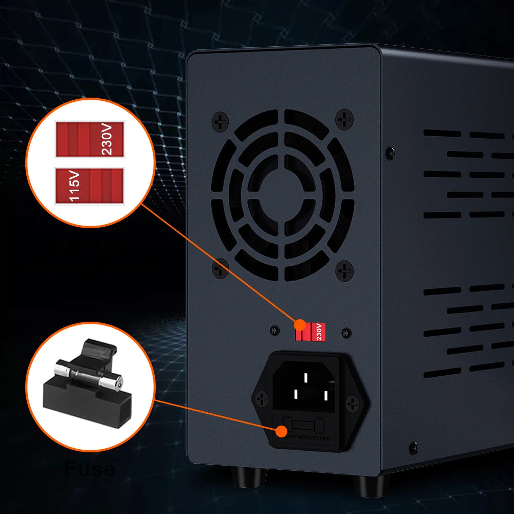 Wanptek Laboratory Power Supply 30V 5A 30V 10A 60V 5A 120V 3A  Adjustable with USB Output Display Lab Bench DC Power Supply.