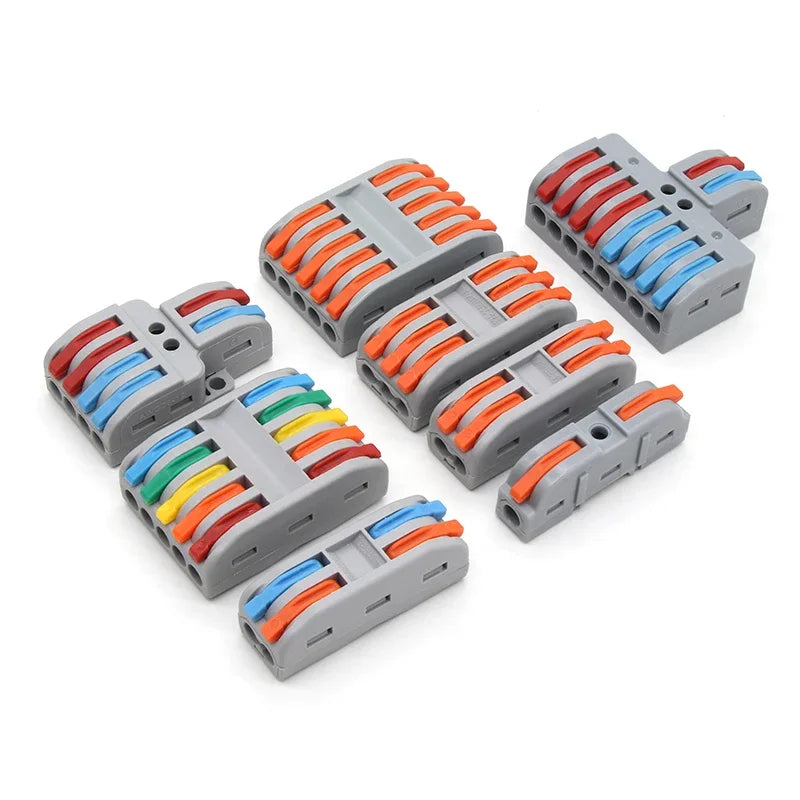 1~100pcs Quick Wire Connectors Universal Compact Splicing Wiring Cable Connection 0.08-4.0mm2 Push-in Conductor Terminal.