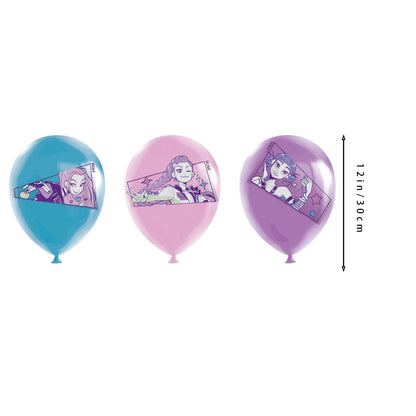 K Pop Dämonenjäger Party Ballon Kind Mädchen Alles Gute zum Geburtstag Party Dekoration Set 1-9. Nummer Ballon Banner Hintergrund Babyparty.