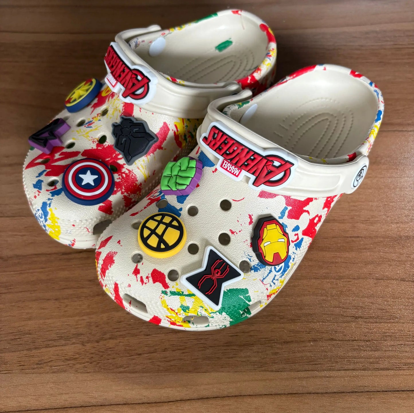 Children Slippers The Avengers Anime Disney Marvel Kawaii Hole Sandals Eva Beach Breathable Shoes Outdoor Non Slip Comfort Gifts.