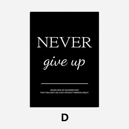 Modern Simple Inspirational Quotes Canvas Art Painting Prints Nordic Wall Decorative Posters for Living Room Office Home Decor