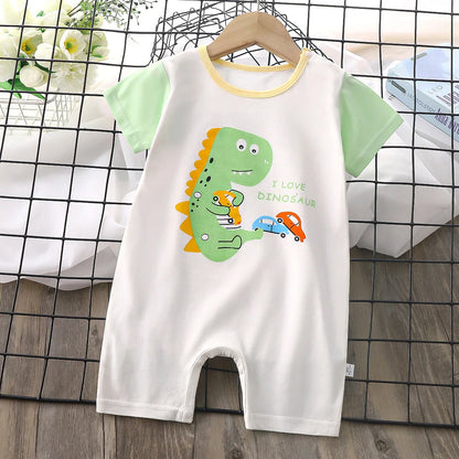 Neugeborenen Sommer Baby Junge Mädchen Cartoon Kurzarm Spielanzug-bodysuit Overall Overall Einem Stück Outfit Kleidung.