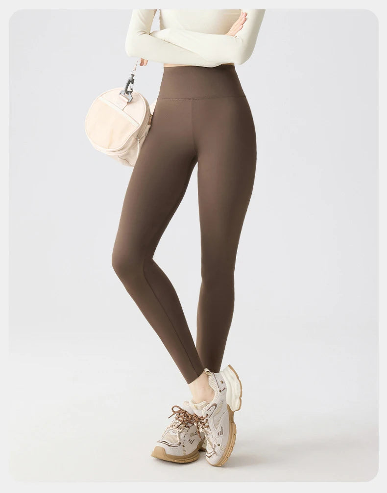 BIVIGAOS Spring Summer Multi Colored Thin Casual Fashion Sharkskin Leggings Women High Waist Tight Sport Cycling Fitness Legging