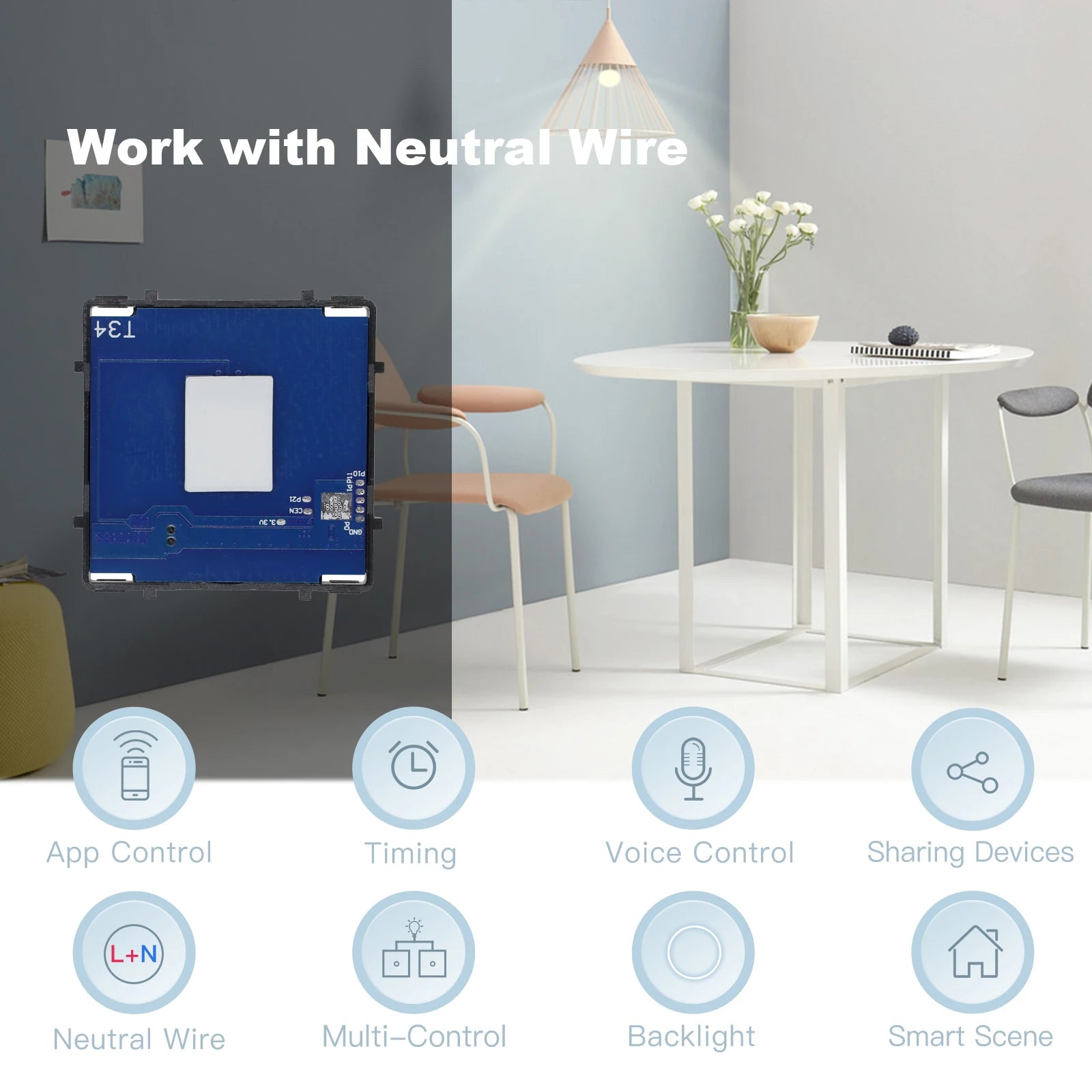 BSEED Wifi 1/2/3Gang Touch Smart Switches Funktion Teile Tuya Smart Leben App Kompatibel EU Buchse glas Front Panels Ersatzteile.