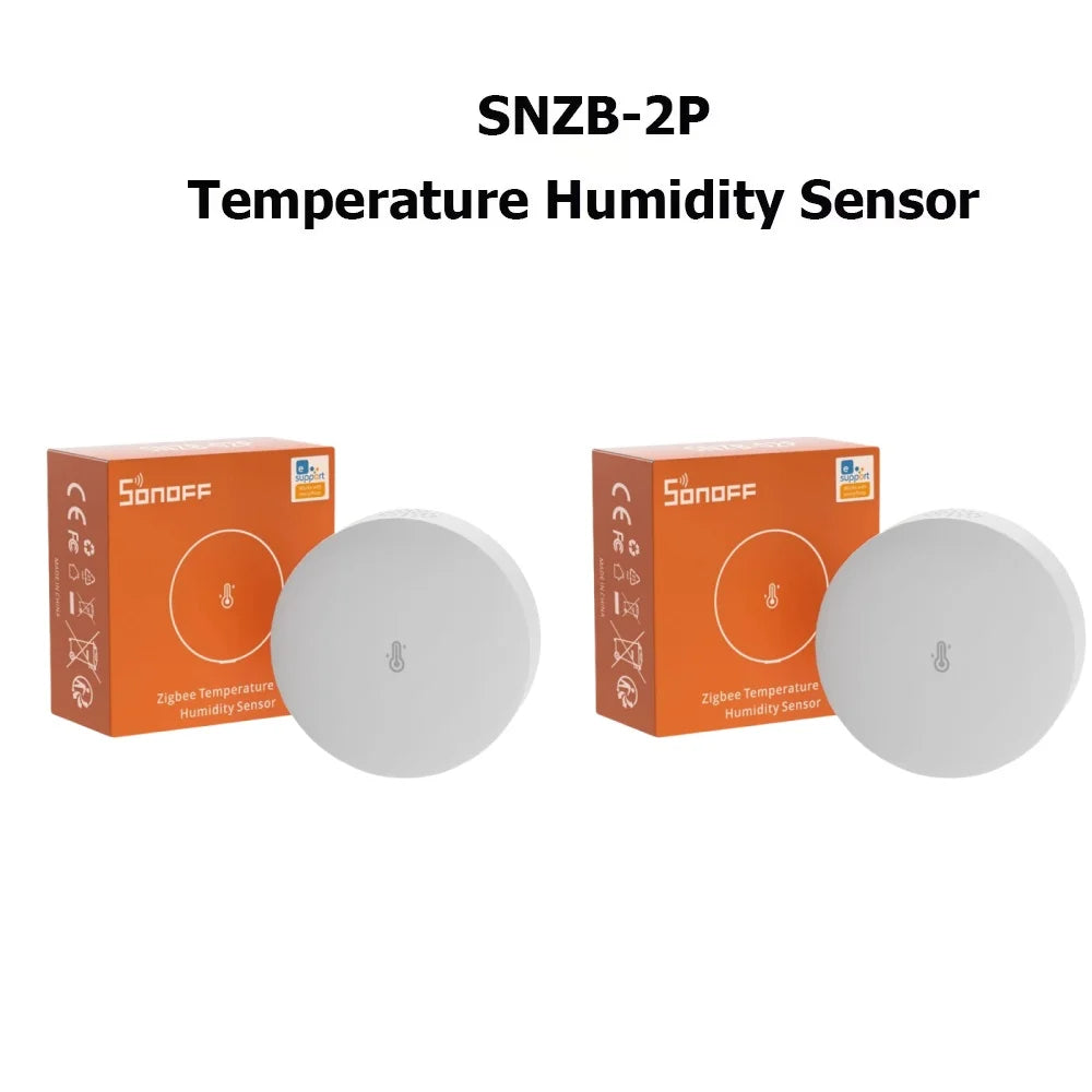 SONOFF SNZB-02P SNZB 02P Zigbee Temperature and Humidity Sensor Sonoff ZB Bridge-P Thermometer Detector Smart Home Via Ewelink