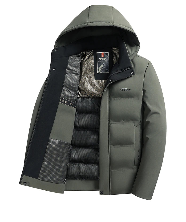 Top Grade Winter New Brand Hooded Casual Fashion Windbreaker Quilted Parka Jacket Puffer Bubble Coats Outwear Men Clothes.