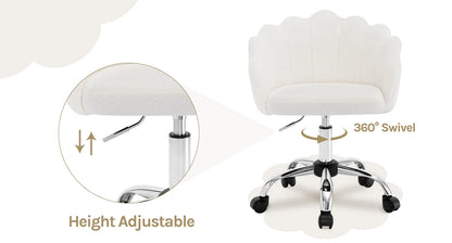 WOLTU Höhenverstellbarer, ergonomischer Schreibtischstuhl, Drehstuhl mit Rollen, Gaming-Schminkstuhl, Lordosenstütze für das Heimbüro