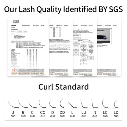 NAGARAKU Classic 16rows/case 7~25mm Mix Premium Natural Synthetic Mink Individual Eyelash Extension Supplies Makeup Cilios.