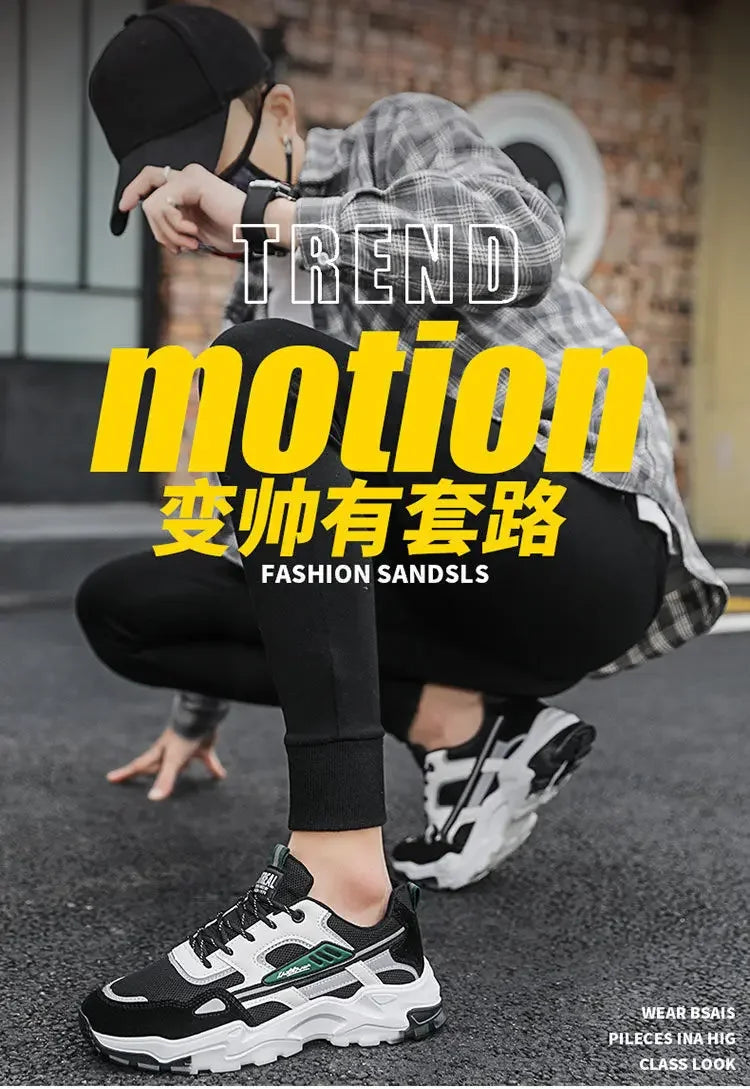 Men's Breathable Mesh Running Sneakers  Running Shoes Outdoor Anti-skid Sports Running Shoes Men Fashion Sports Shoes 2024.