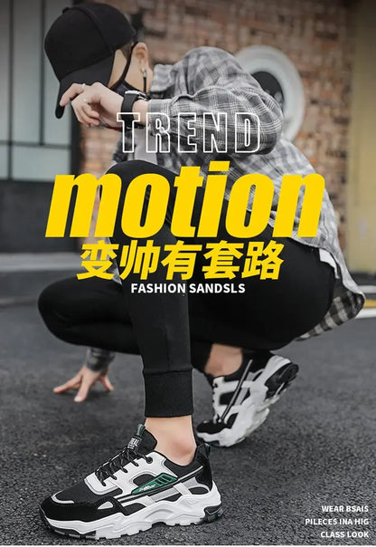 Men's Breathable Mesh Running Sneakers  Running Shoes Outdoor Anti-skid Sports Running Shoes Men Fashion Sports Shoes 2024.