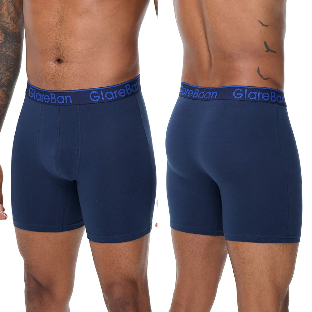 4-teiliges Set mittellange Boxershorts Herrenunterwäsche Baumwolle atmungsaktiv männliche Unterhose für Männer Homme Boxershorts Slips weiche Höschen