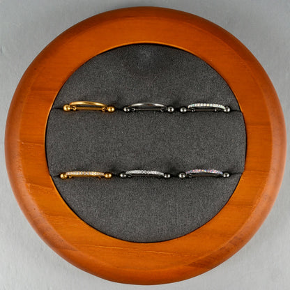 1PC ASTM F136 Titanium Ear Daith Rook Lobe Barbell Micro Zircon Hoop Earring Gold Plated Cartilage Piercing Jewelry.