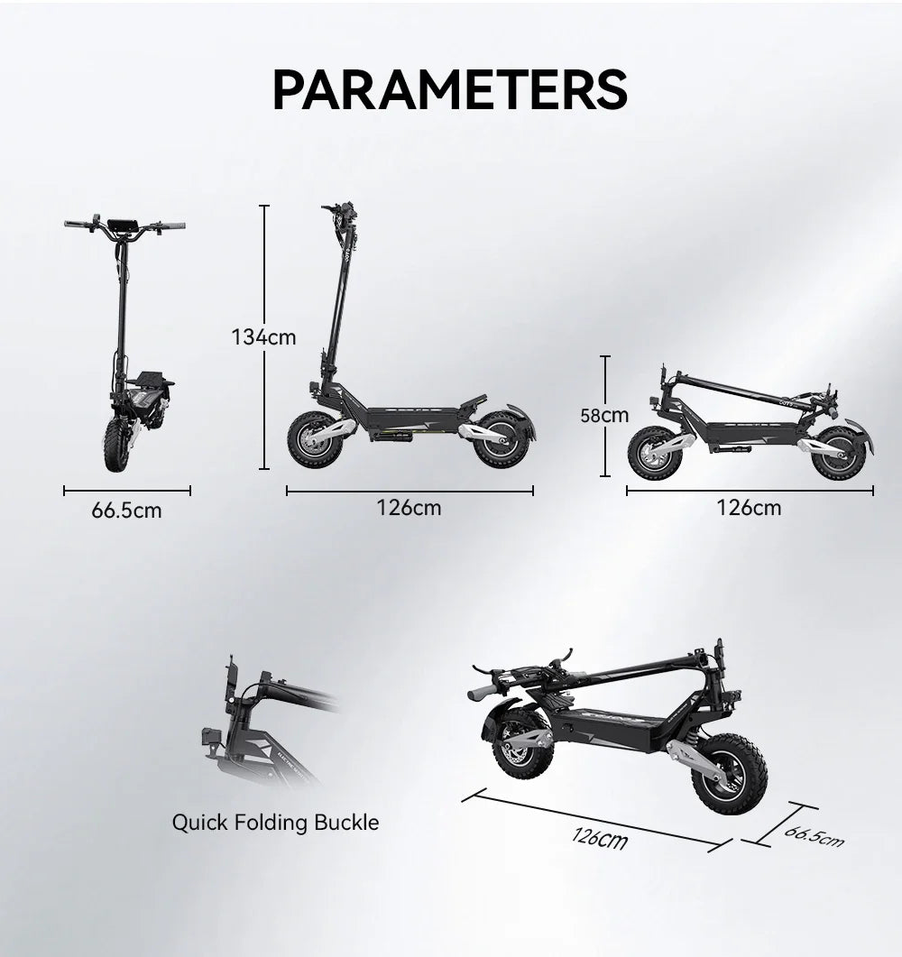 OOTD T10 Electric Scooter 500W Motor 48V13AH Battery City Off-Road Electric Scooter Adult 11 Inch Foldable Electric Scooter.