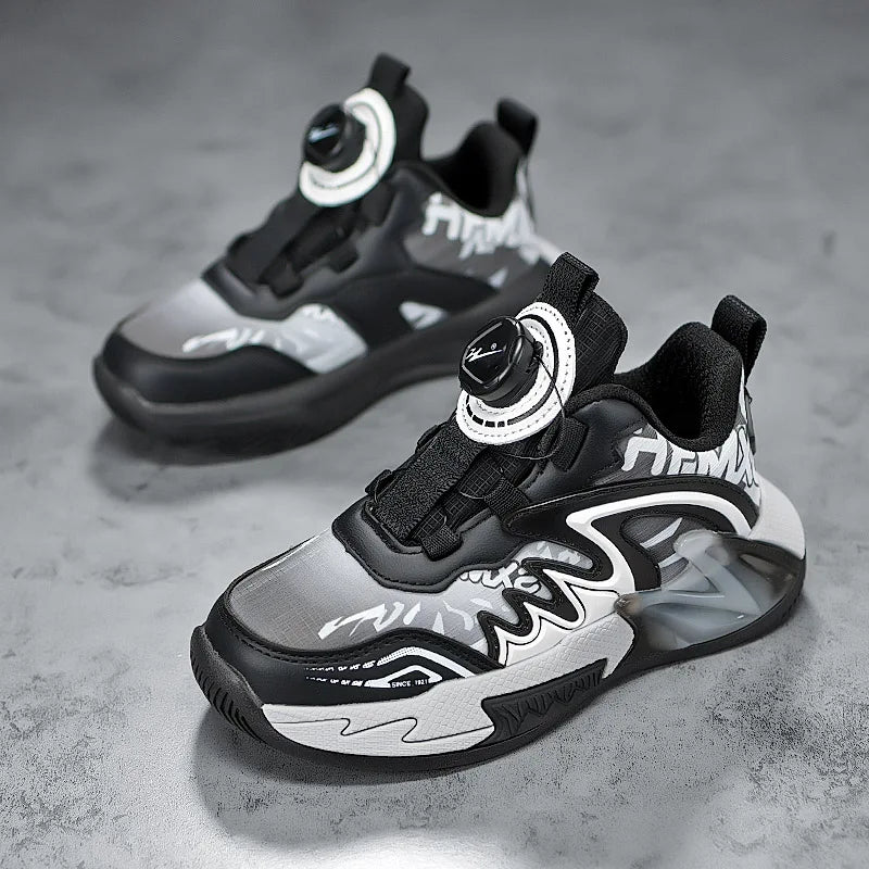 Luxury Boys Sneaker Children Origin Shoes 2025 Autumn New Fashion PU Leather Kids Basketball Shoes High Top Sneaker for Boys.