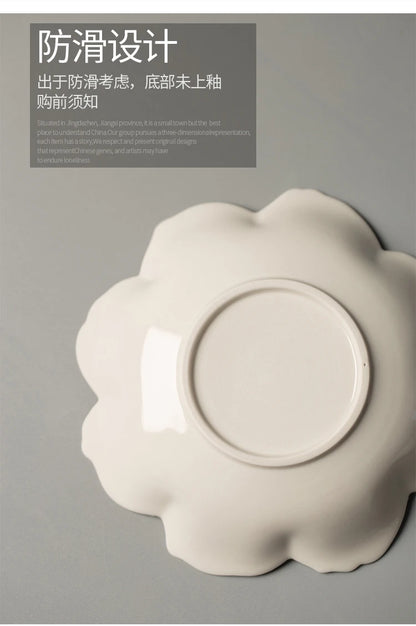 color petal household ceramic dish hotel restaurant tableware.