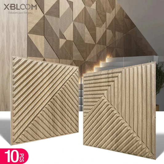 10pcs 3D Wall Panel 30x30cm Gold Mosaic Indoor Wall Decoration for Living Room Bedroom Hotel Office Esports game 3D Wall Sticker