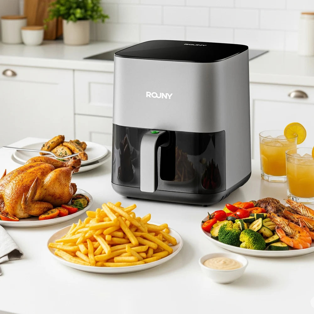 5L Air Fryer, Electric Hot fryer Oven Oilless Cooker with Touch Control & Nonstick Basket & Visible Window, Family Size.