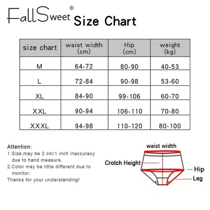 FallSweet 5Pcs/Lot Cotton Panties for Women Plus Size Underwear High Waist Comfortable Female Underpants Sexy Lingerie M-XXXL.