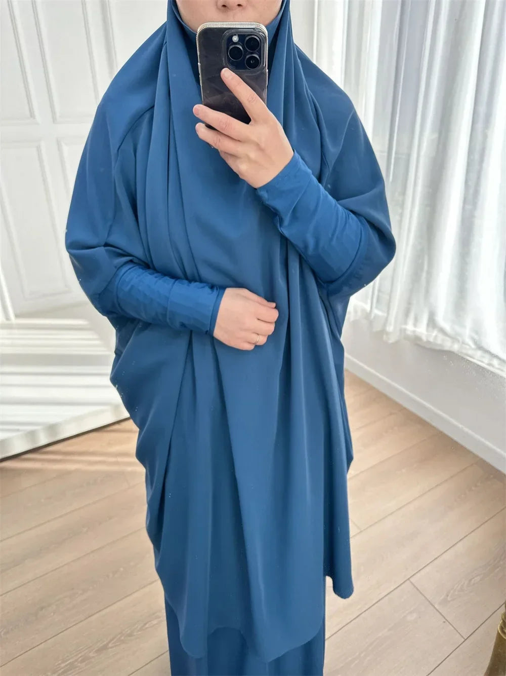 16 Colors 2 Pcs Set Ramadan Eid Modest Abaya Women Muslim Dress Hijab Suit Kaftan Robe Femme Musulmane Islam Caftan Kebaya Sets.