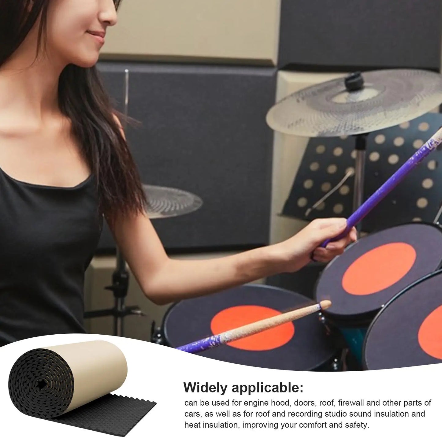 1Pc Acoustic Foam Self-adhesive Egg Sound Insulation Panels High Density for Studio KTV Office Wall Panels