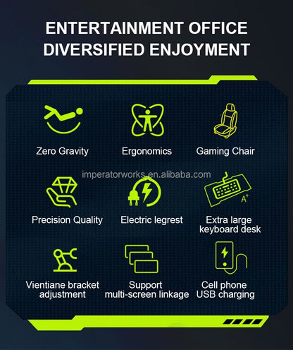 EASE POD PRO Günstiger, bequemer Computer-Cockpit-Zero-Gravity-Stuhl, ergonomischer Stuhl, Arbeitsplatz für 1–2 Monitore