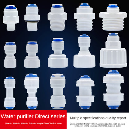 Fit for 1/4" 3/8" OD Tube Straight  Equal Reducer Connector Fitting Aquarium Reverse Osmosis RO Water Dispenser
