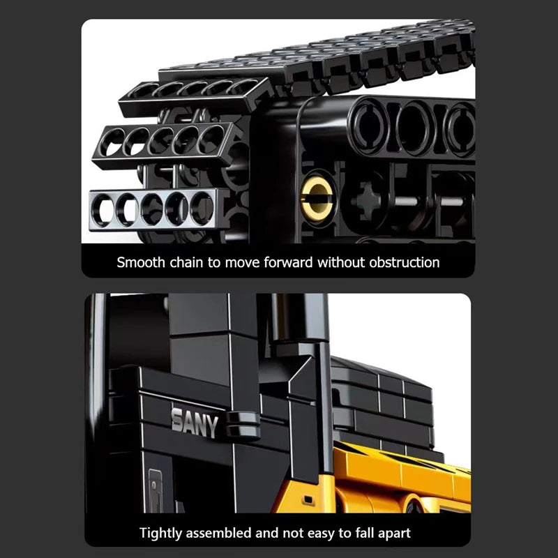 SEMBO BLOCK 1022pcs Excavator Models Building Blocks MOC City Construction Engineering Vehicle Bricks Educational Toys Boys Gift.