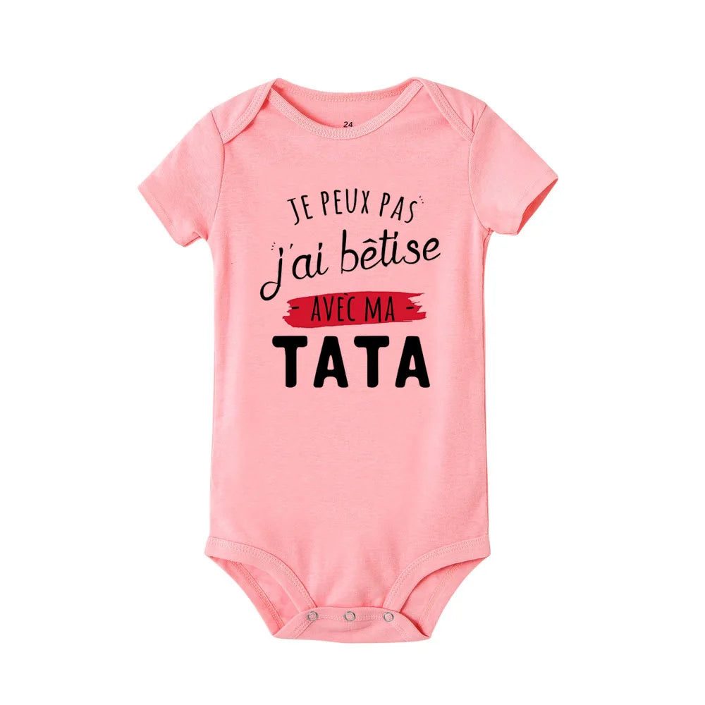 Ich habe eine verrückte Tante und ich habe es nicht Angst, Neugeborene Baby-Bodys, lustige süße Kleinkind-Säuglings-Overalls, Strampler-Outfits.