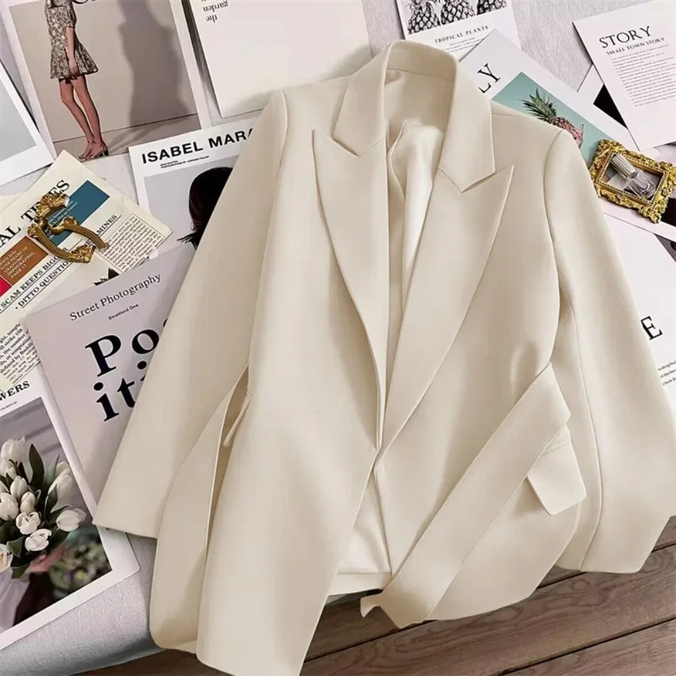 Blazer für Damen, Frühling und Herbst, neu in der Oberbekleidung, Bürodame, modische Blazer, lockere Passform, Damenbekleidung, Mäntel, Damenjacke.