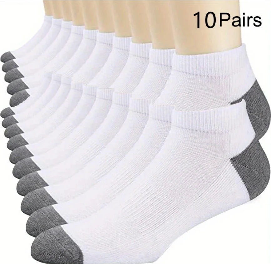 10/5/3MEN'S Mid-calf Socks Cotton Socks for All Seasons, Solid Colour and Versatile