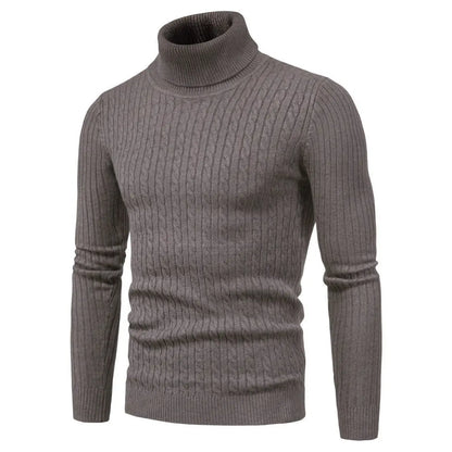Turtleneck Pullovers Sweaters Men 2020 Autumn Winter Solid Color Long Sleeve Knitting Sweater Thickening Men's Bottoming Shirt.