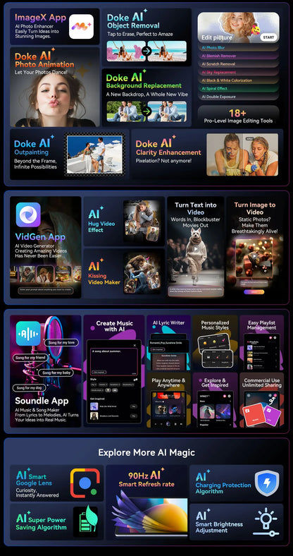 Blackview Mega 8 [No EU Charger] Tablet 11000mAh 13" FHD Display 36GB+512GB 50MP+13MP+0.08MP Android 15 90Hz 2K Dual SIM 4G 1080P.