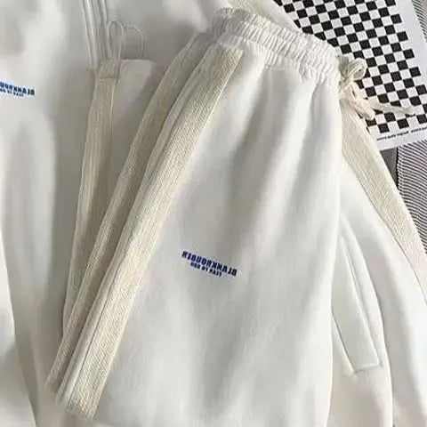 Casual Sporty Men's Hoodie Pants Set Hong Kong Style Long Sleeve Autumn Winter Loose Trendy Student Wear AE Origin China.