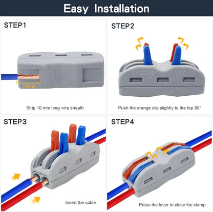 1 In Multiple Out Quick Wiring Connector Universal Splitter Wiring Cable Push In Terminal Block Universal Fast Wiring SPL 222 23.