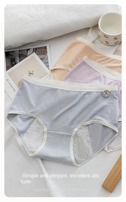 Panties for Menstruation Cotton Menstrual Panties Mid Waist Period Underwear Culotte Menstruelle Leak Proof Bragas Menstruales.