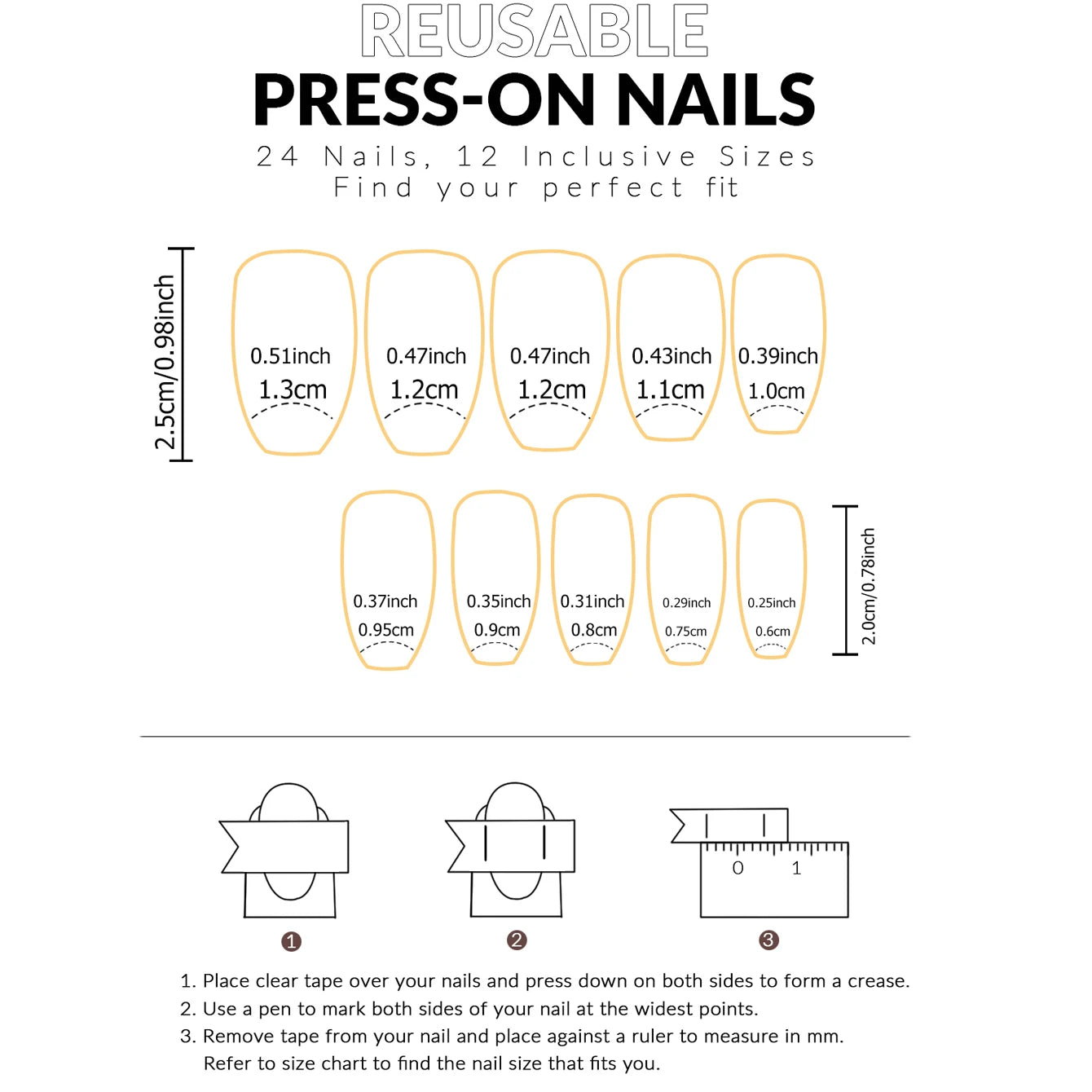 ARTAUG 24PCS Short Press On Nails Square Pink Fingertip White French Trim Press On Nails Full Cover Fake Nails Set Nail.