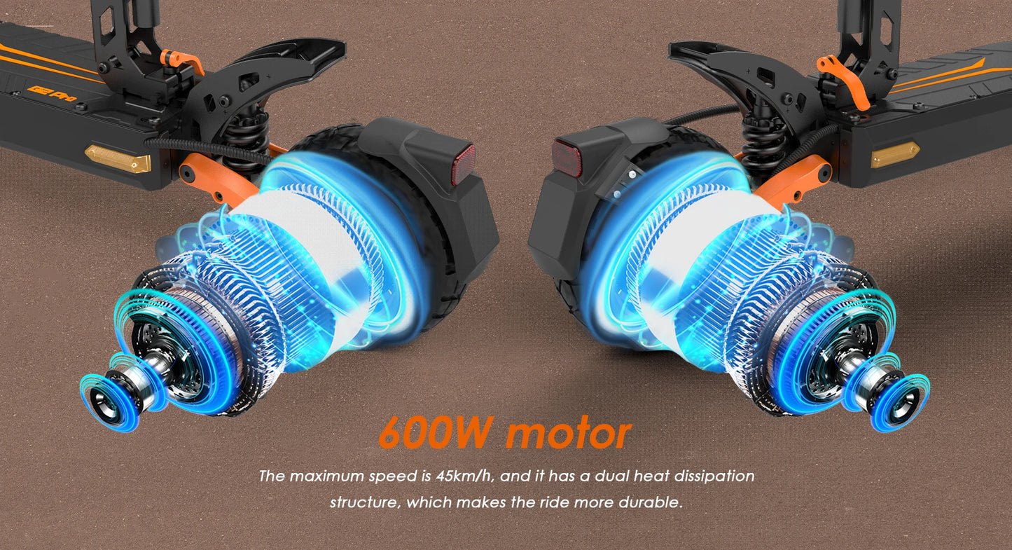 KuKirin G2 Pro Electric Scooter 600W Brushless Motor Adult E-Scooter 48V15.6AH Battery 9inch Rubber Vacuum Tires E-Scooter.