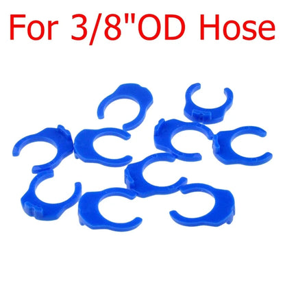 Blue C-Clamp 1/4" 3/8"OD Hose For Water Purifier Quick Connect Fitting Connector Aquarium RO Water Filter Reverse Osmosis System