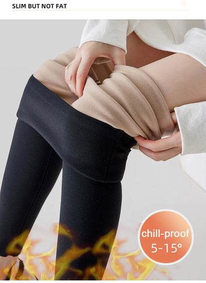 BIVIGAOS Autumn High Waist Seamless Rabbit Fleece Shark Leggings Women Winter Clothes Warm Leggings Sexy Slim Casual Leggings.