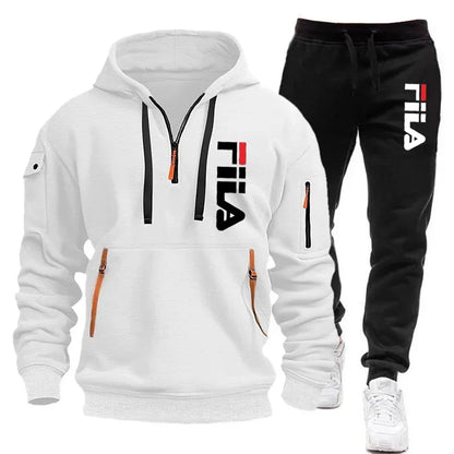 Autumn and winter men's sportswear sets, trendy brand clothing sweatshirt sets, and casual design oversized long-sleeved sweatsh.
