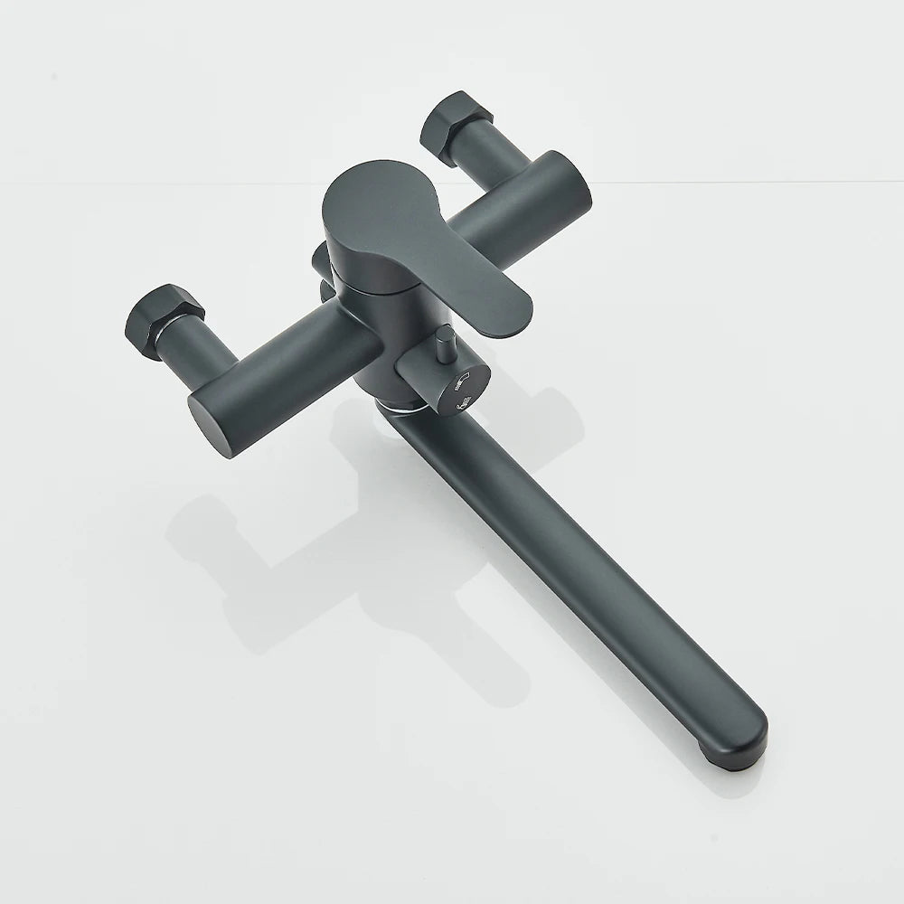 Kitchen Faucets Stainless Steel Wall Mounted Multifunctional Bathroom Basin Faucet Hot Cold  Water Mixer Taps With Spray Gun