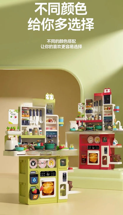 Children's kitchen toys play house cooking simulation kitchen set baby.