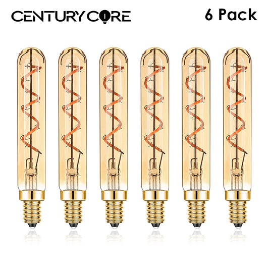 T20 Long Tube Led e14 Bulb Vintage 220V E12 110V Dimmable 3W Indoor Amber Pendant Wam White Retro Filament Lamp Decoration Light.