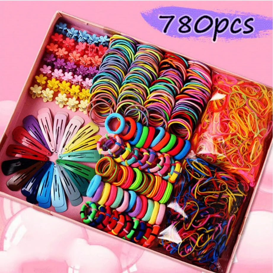 Fresh Simple Women's Hair Ties And Hair Accessories Set High Elasticity Cute Geometric Design Resin Hair Bands for African Eu...