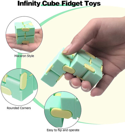 Infinity Cube Fidget Sensory Toy Mini Puzzle Cube Toy Stress Anxiety Relief Magic Puzzle Flip Toy for ADHD Autistic Kids Adult.