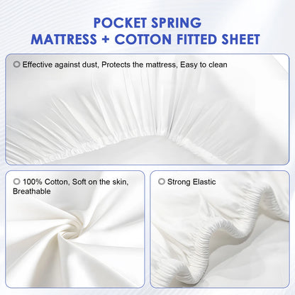 Daccormax 22 cm dicke Federkernmatratze, in mehreren Größen erhältlich, 7 Zonen ergonomisches Design, inklusive Spannbettlaken