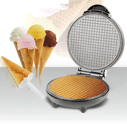 Electric Crispy Egg Roll Maker Omelet Sandwich Iron Crepe Baking Pan Waffle Pancake Oven DIY Ice Cream Cone Machine EU Plug.